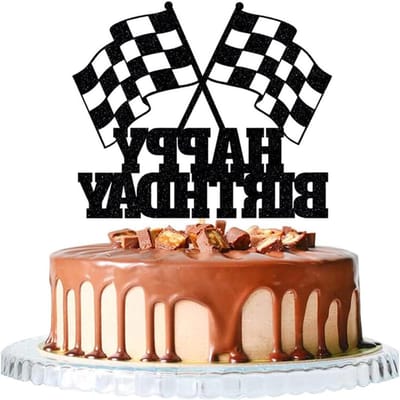 SnelShoppen - Cake Deco Auto Verjaardag, Racing Auto Thema Feest Taart Decoratie, Taart Decoratie Verjaardag Jongens, Auto Taart Topper voor Kinderen