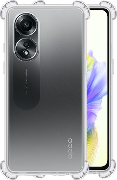 Hoesje - Geschikt voor OPPO A58 - Sterk & Shockproof - Siliconen Case - Back Cover - Telefoon Hoes Shock Proof - Telefoonhoesjes - Transparant