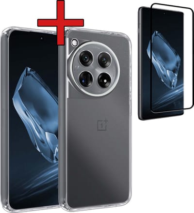 Hoesje - Met Screenprotector - Geschikt voor OnePlus 12 - Sterk & Shockproof - Telefoon Hoes - Back Cover - Siliconen Case - Telefoonhoes - Transparant