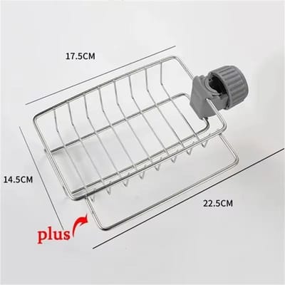 Keuken RVS Spoelbak Afvoerrek Spons Opberg Kraan Houder Zeep Afdruiprek Handdoekrek Plank Organisator Keuken Accessoires gray