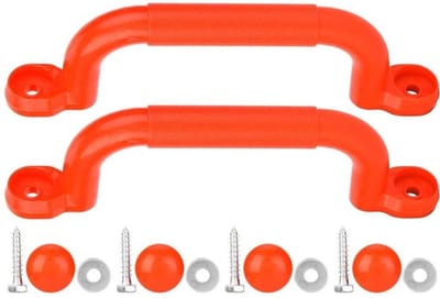 1 Handgrepen voor klimrek, kunststof kinderspeelplaats, antisliphandgreep, accessoires voor schommelspeelgoed (rood)