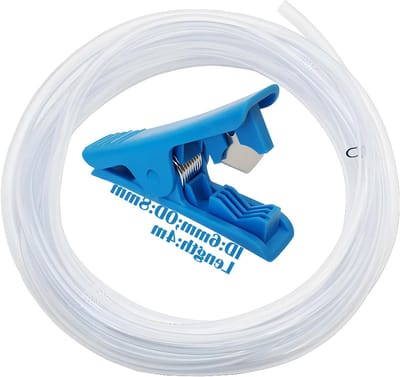 Transparante PVC slang 6mm ID x 8mm OD, 4 meter lang, inclusief buizensnijder voor veelzijdig gebruik
