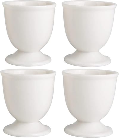 Set van 4 keramische eierbekers voor gekookte eieren