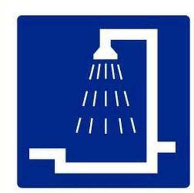 Douchebad sticker blauw 200 x 200 mm