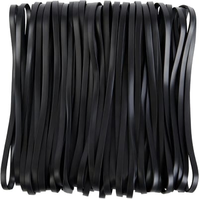 Set van 40 Grote Rubber Bands - Sterke Zwarte Rubber Ringen van 10mm Breed voor Industrie, Camping en Thuisgebruik