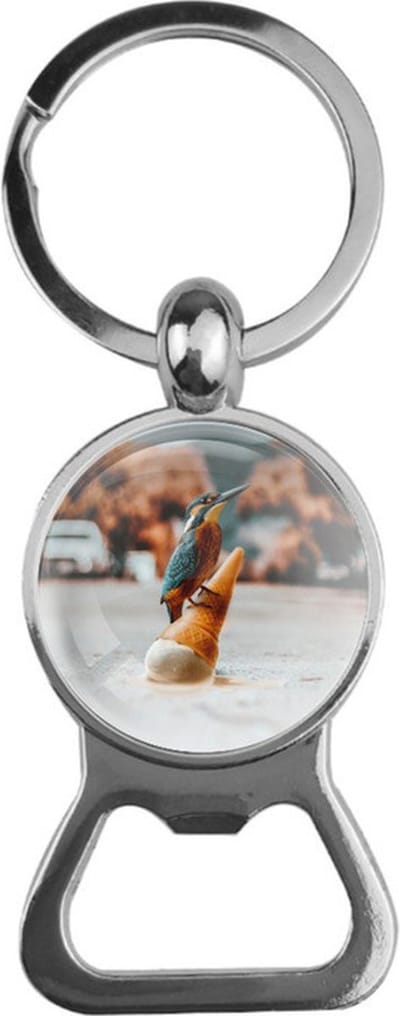 Bieropener Glas - Vogel Op Ijsje