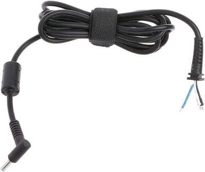 Stroomkabel voor laptops, 4,5 x 3,0 mm met haakse ronde aansluiting, gelijkspanningsstekker, ideaal voor gaming en opladen