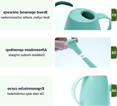 Waterkan met Lange Tuit voor Binnenplanten - 1.8L Tuin Gieter voor Bloemen en Planten (Lichtblauw)