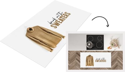 Keukenloper - Loper keuken - Trui - Winter - Quote - 120x60 cm - Keukenloper vinyl