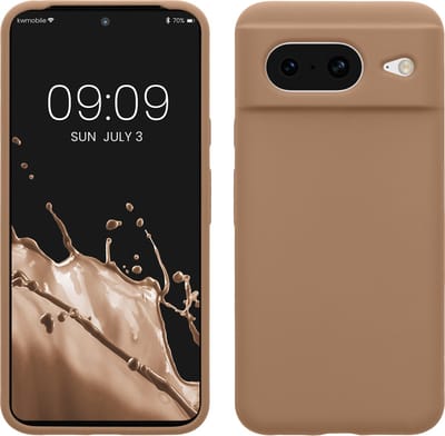kwmobile telefoonhoesje geschikt voor Google Pixel 8 - Hoesje met siliconen coating - Smartphone case in cappuccino