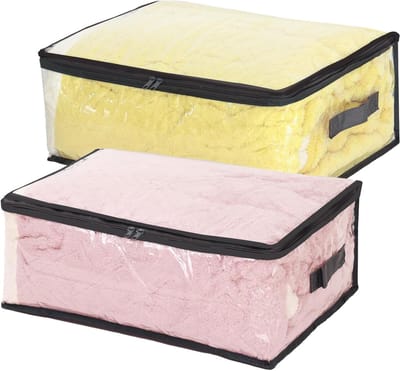 Opbergzakken Dekbed - Kleding Opbergers - Kast Organisatie - Doorzichtig PVC - 35L Capaciteit - Grijs