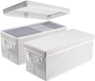 Zylo® CD Koffer - DVD Hard Kunststof Hoesje Houder - CD Organiser Portemonnee - Wit - 33cm x 16cm x 13cm