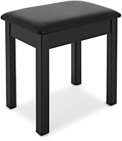 VISION Piano Stool with Storage by Gear4music, Black