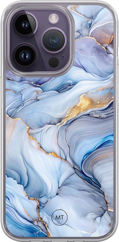 Hybride hoesje geschikt voor iPhone 14 Pro - Lavender dream - Extra bescherming - Luxe beschermhoes - TPU case - Transparant, Paars - Mooie Telefoonhoesjes