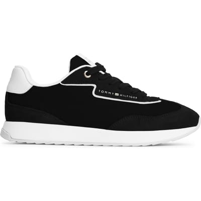 Tommy Hilfiger Th Retro Runner Mix Black Größe: 36 | Trainers Outlet | Damen | Schwarz