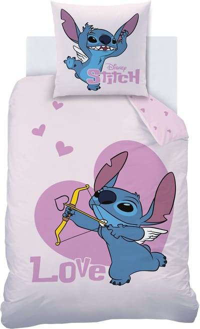 Disney Lilo & Stitch Dekbedovertrek Cupidon - 140 x 200 + 63 x 63 cm - Katoen
