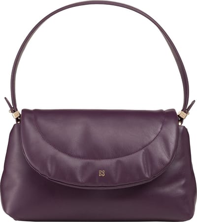 DuDu Melville Schoudertas Leder 31 cm - Dames - deep purple