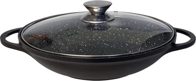 Grote Wokpan 36cm Antiaanbak - Marmer Graniet Keramische Coating