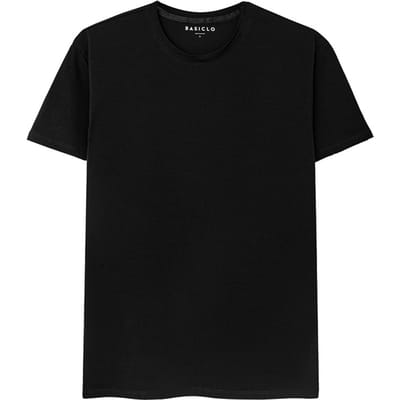 High Weight Premium Crew Neck T-shirt ZWART