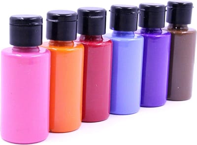 Acrylverfset voor kinderen en volwassenen | Universele verf voor hout, steen, canvas, polyester, papier, gips, stof, leer, metaal | Acrylverfset (6 x 40 ml medium tinten)