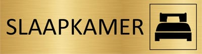 CombiCraft deurbordje Slaapkamer in goud met tape - 165 x 45 mm