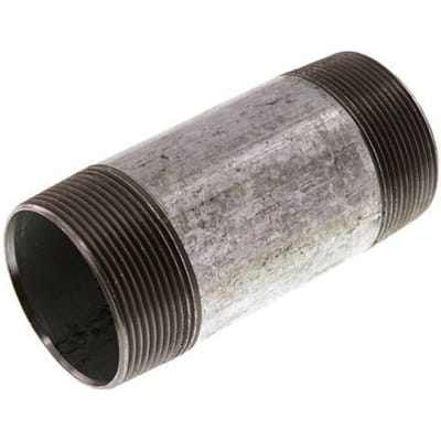 R 2'' Verzinkt Stalen Dubbele Pijpnippel 50 Bar DIN 2982 - 120mm [2 Stuks]