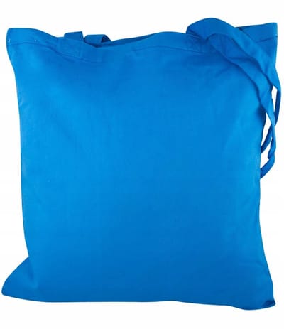 Blauwe Katoenen Boodschappentas 38x38cm - Ruim & Duurzaam