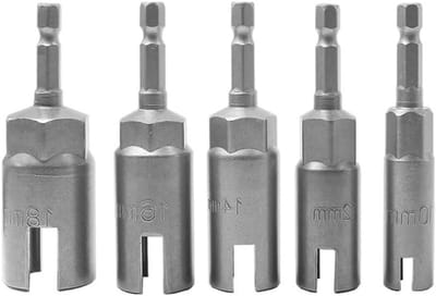 Complete Set van 1/4 Inch Hex Shank Vleugelmoeren Dopsleutels voor Paneelmoeren (10/12/14/16/18mm) met Handgereedschap en Accessoires