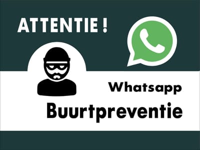 Whatsapp buurtpreventie bord - Forex - 30 x 40 cm - Weerbestendig