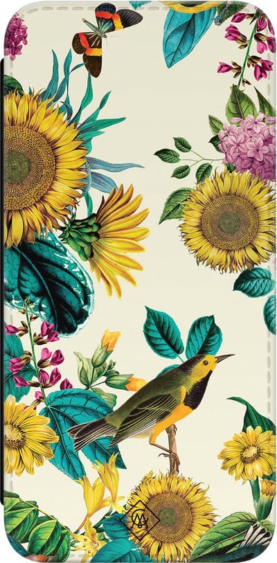 Casimoda® bookcase - Geschikt voor Samsung Galaxy A53 - Hoesje met pasjeshouder - Zonnebloemen / Bloemen - Geel - Kunstleer