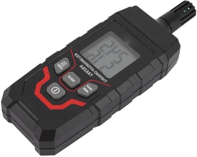 Omgevingsthermometer Hygrometer - Temperatuur Vochtigheid - Klimaat Bewaken - Nauwkeurige Sensoren - 20cm Lengte - Zwart