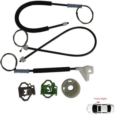 BWR233 Kit de réparation de lève-vitre électrique Porte avant droite pour VW Polo Classic 6V2 6KV2 Variant 6V5 Caddy MK2 9K9 9U 6K4837402P