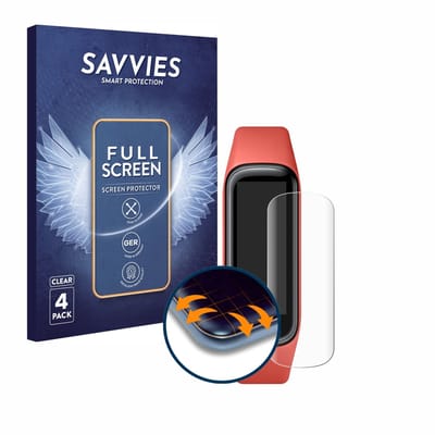 Savvies - Screenprotector voor Samsung Galaxy Fit2 - Folie Beschermfolie transparant volledig dekking 4 Stuks