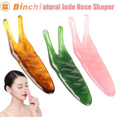 Gezichtsliftende Guasha Schrapende Massage Gezichtsverzorgingsgereedschap Massageplaat Vermindert Zwelling Neuslifter Neusmassager Guasha Schrapende Verzorging groen