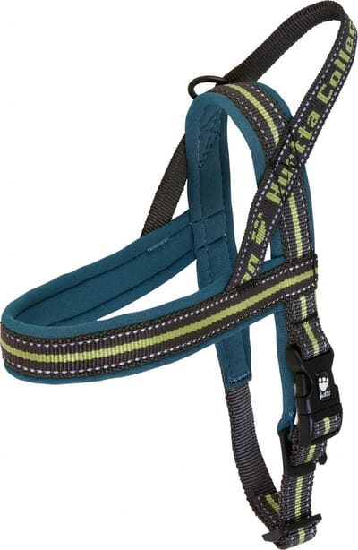 HURTTA Padded Harnas / Hondentuigje - Nylon - Neopreen voering - Juniper - Borstomtrek 80 - 100 cm