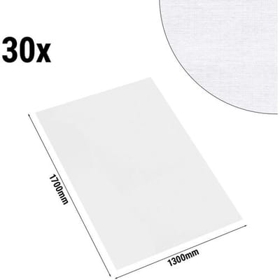 GGM Gastro (30 Stück) Damast Tischdecke Tessin Atlas - 210g/m² - 130x170cm - Weiß