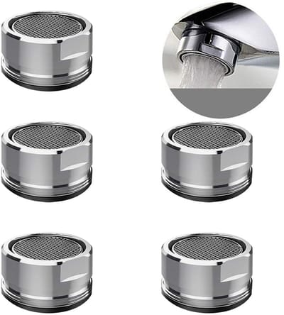 5 stuks Kraanbeluchter - Kraanfilter - perlator - M24 sbeluchter - 24 mm buitendraad - Kraanopzetstuk - Kraanaccessoires - messing - geschikt voor keuken en badkamer