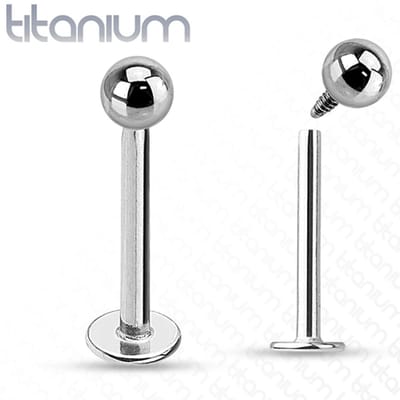 Piercing titanium basis intern schroefdraad 1.2x8x3 - zilver - LMPiercings