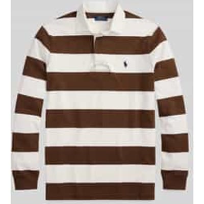 regular fit rugbyshirt van puur katoen