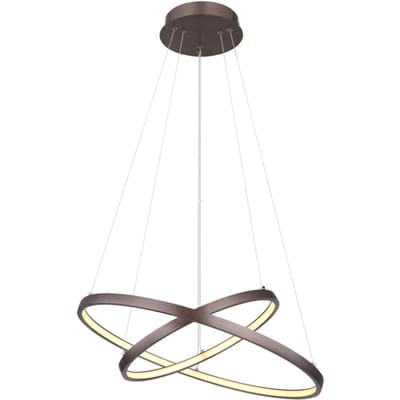 Globo Ralph Hanglamp 42W LED – Bruin/Wit – 2 Lichtpunten – 120 cm