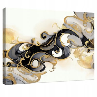 WALLARENA - Canvas schilderij - 100x70 cm - abstract glamour muurdecoratie voor slaapkamer, salon en keuken