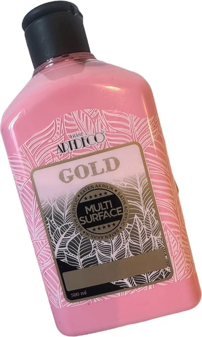 Artdeco Gold Multi-Surface Acrylverf 500ml Roze , Glasverf, houtverf, keramiekverf, DIY Projecten