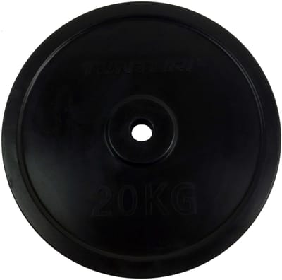 Tunturi Halterschijf - Halter gewichten - 1x 20kg - 30mm - Rubber - Incl. gratis fitness app