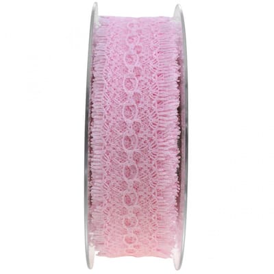 Kant Lint Cadeau Decor Bruiloft Tafeldecoratie Roze W35mm L20m