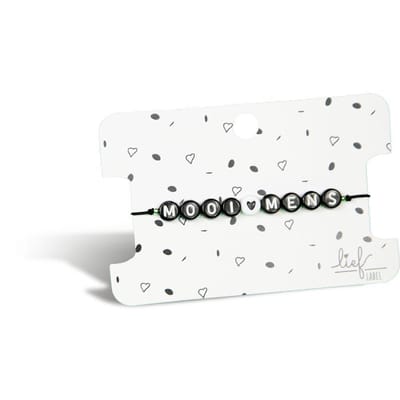 Armbandje zwart Mooi mens