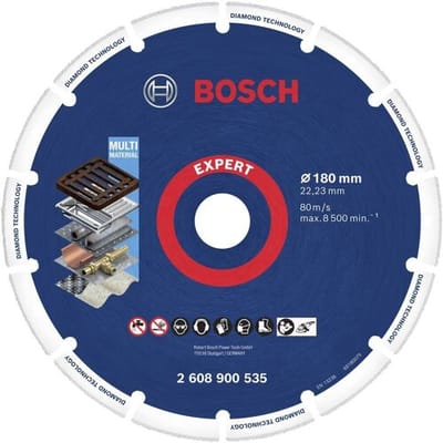 Bosch Expert diamond cutting disc - for stainless steel non-ferrous metal steel cast iron carbon fibre reinforced plastic fibre-reinforced plastic