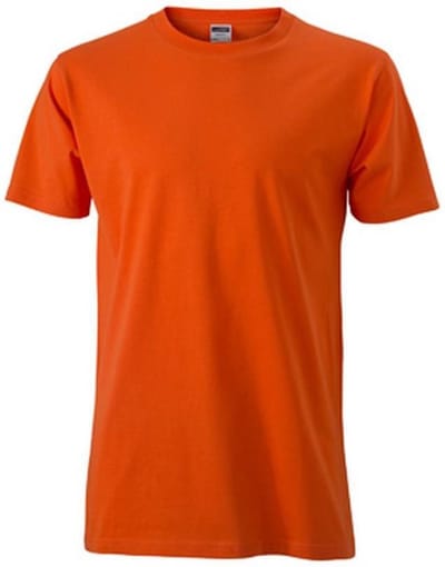 James and Nicholson Heren Slim Fit T-Shirt (Donker Oranje)