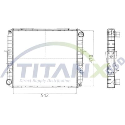 Radiator, motorkoeling TITANX RX159014