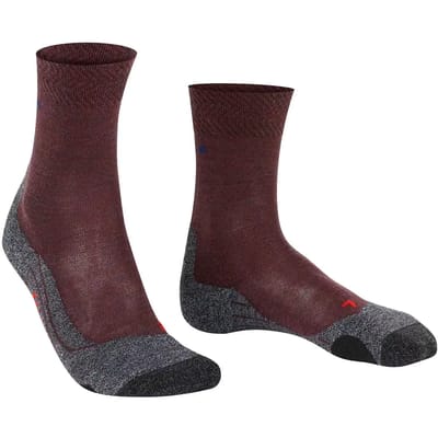 FALKE TK2 Melange anti-blaar dik wol functioneel materiaal wandelsokken dames rood - maat 35-36