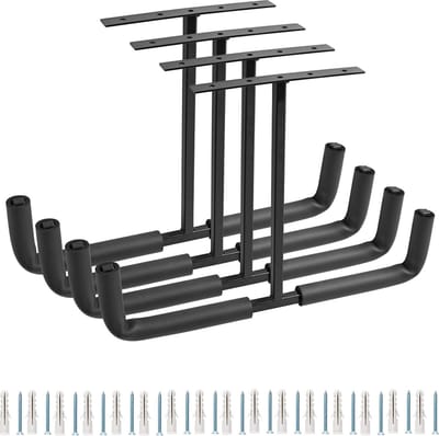 Thijox - Heavy Duty Plafond Garage Haken, Overhead Opslag Rack voor Hout, Gereedschap, Fiets, Hengel - Wandmontage Utility Hanger - Ruimtebesparend en